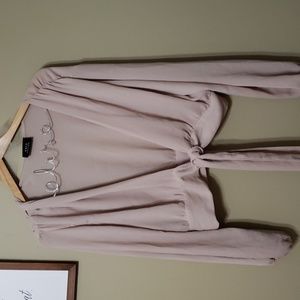 VICI Crop Wrap around Tie Blouse